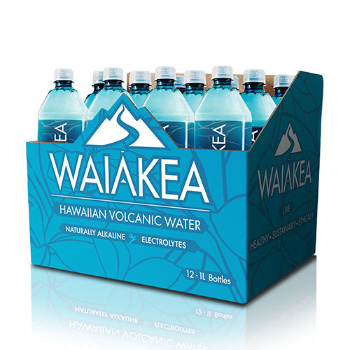 Case of Waiakea Hawaiian Volcanic Water - 12 Bottles x 1 Liter
