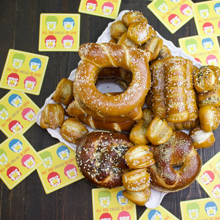 ALL YOU KNEAD IS LOVE BOX - Artisanal Soft Pretzels & Gourmet Flavored Salts