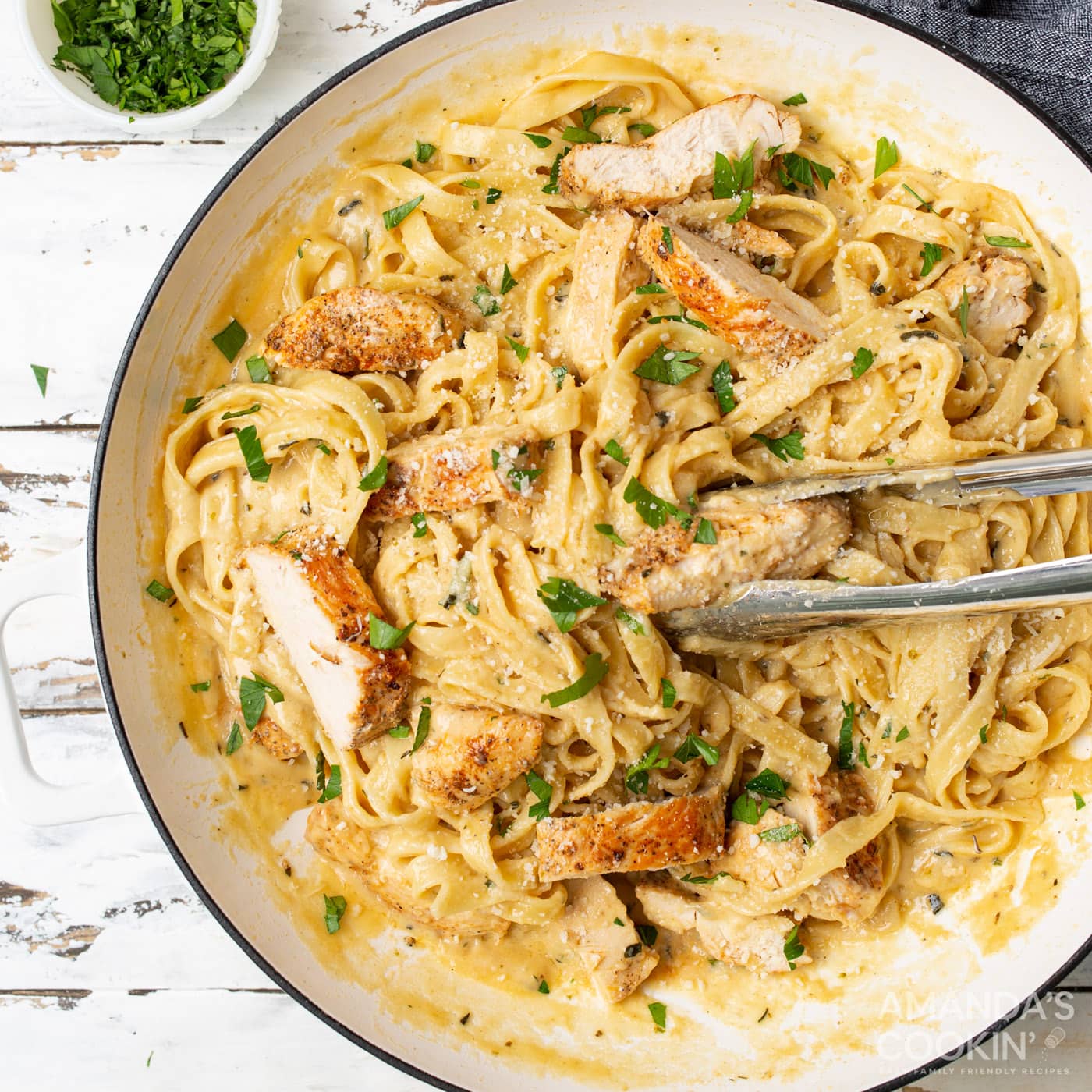 Homestyle Chicken Fettuccine Alfredo - Serves 2 - GF option available