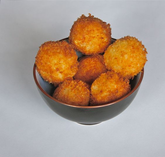 Crispy Arancini with Gouda Cheese, Rice Balls