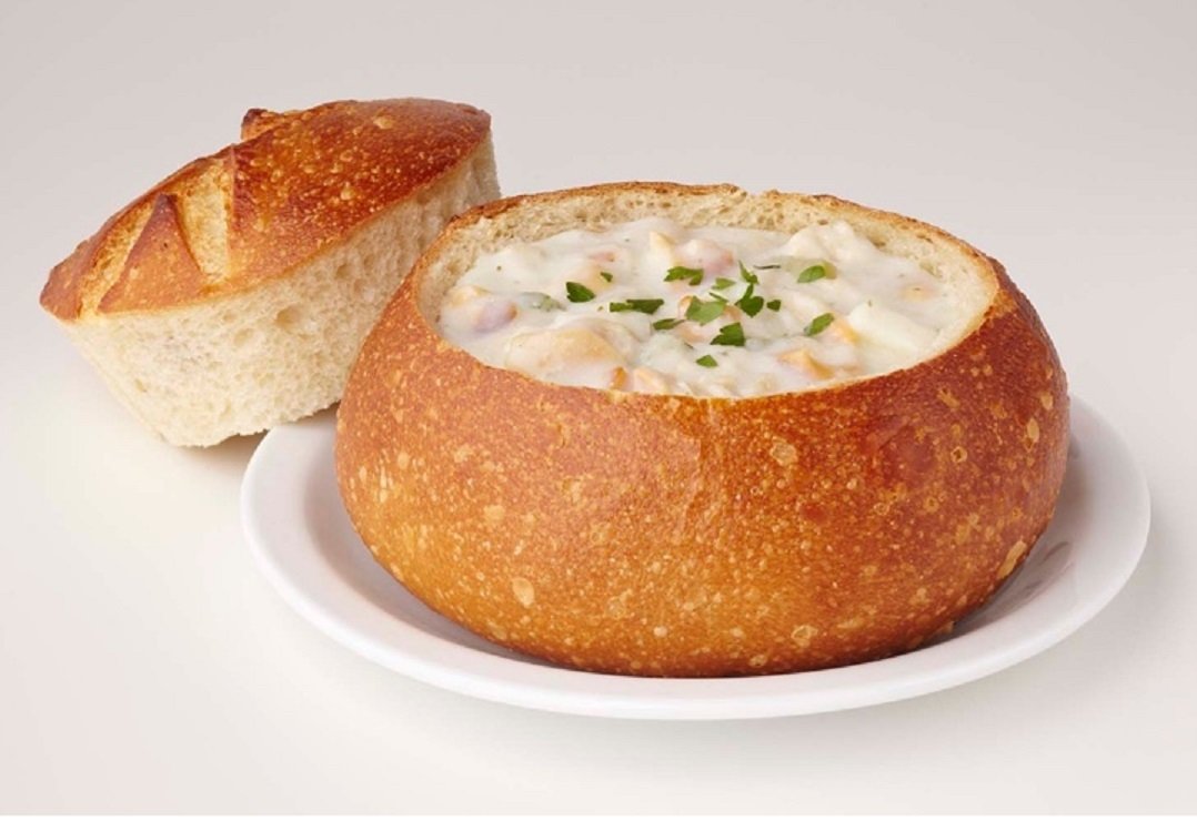San Francisco Clam Chowder Soup with Bread Bowls - includes 4