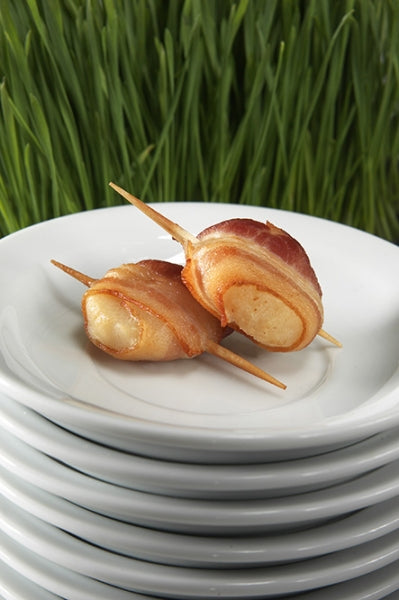 Water Chestnuts Wrapped in Bacon (GF) - 50 pieces per tray