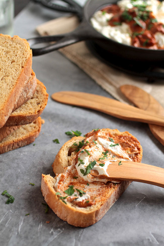 Roasted Red Pepper Baked Ricotta
