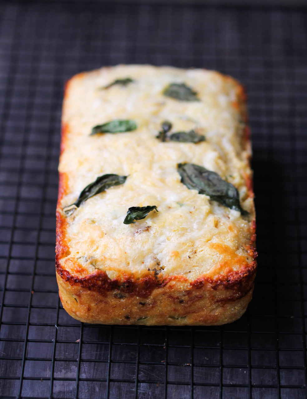 Corn Bread with Sun-Dried Tomatoes, Basil, and Cheese