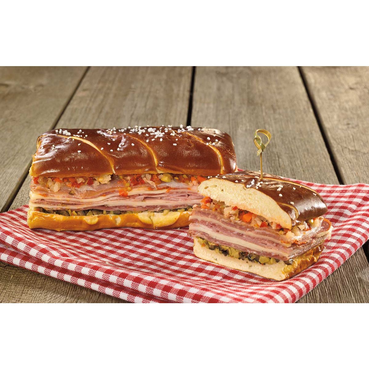 Bavarian Bakery Pre Sliced Sub Pretzel Roll- 4 oz - 40 per case