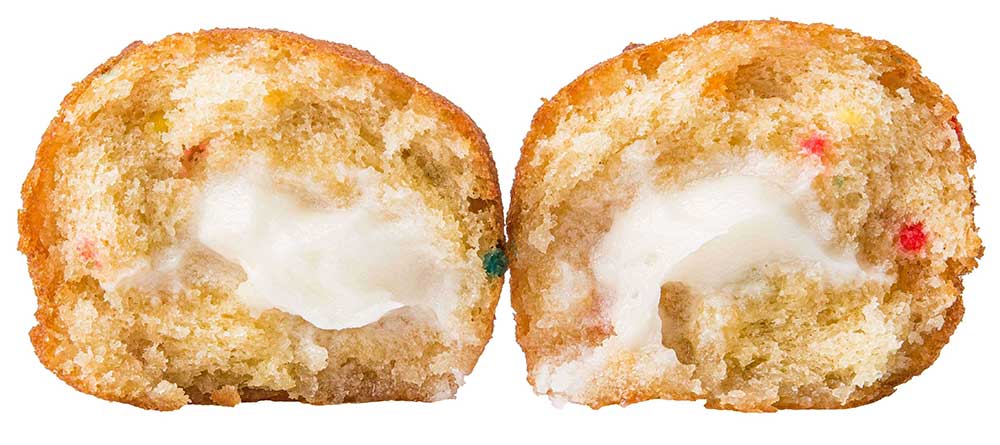 Jumbo Birthday Cake Filled Donut Bites - 220/Case