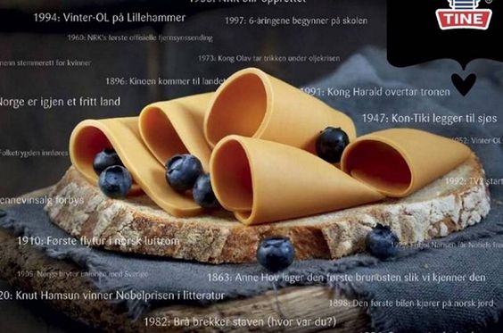 Norwegian Tine Christmas Brunost Julebrunost Brown Cheese - 500 grams