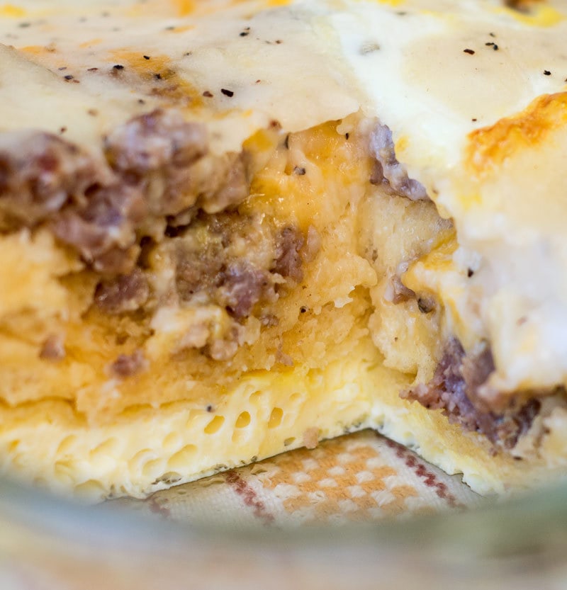 Southern Style Biscuit Stuffed with Egg, Sausage and Cheddar Cheese - 14 per tray