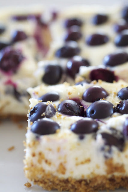 Lemon Blueberry Cheesecake Bars - One Dozen