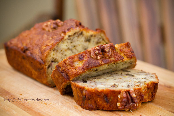 Bourbon Banana Walnut Bread