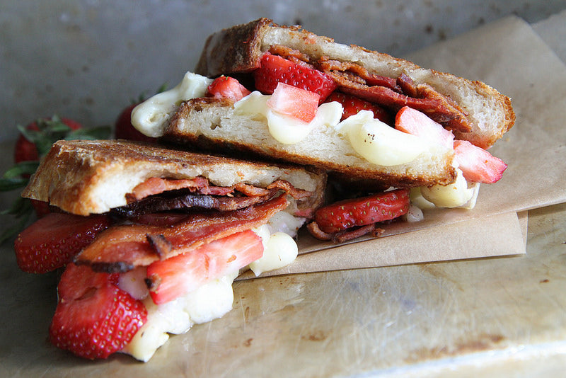 Brie, Bacon and Strawberry Grilled Cheese Sandwich