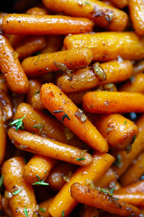 Brown Butter Garlic Honey Roasted Carrots
