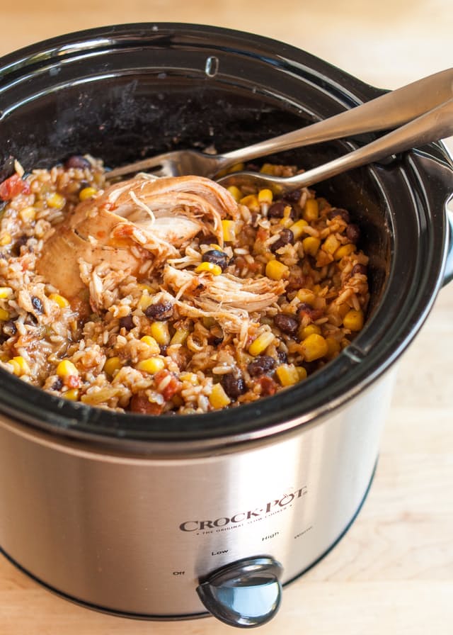 Slow Cooker Chicken Burrito Bowls