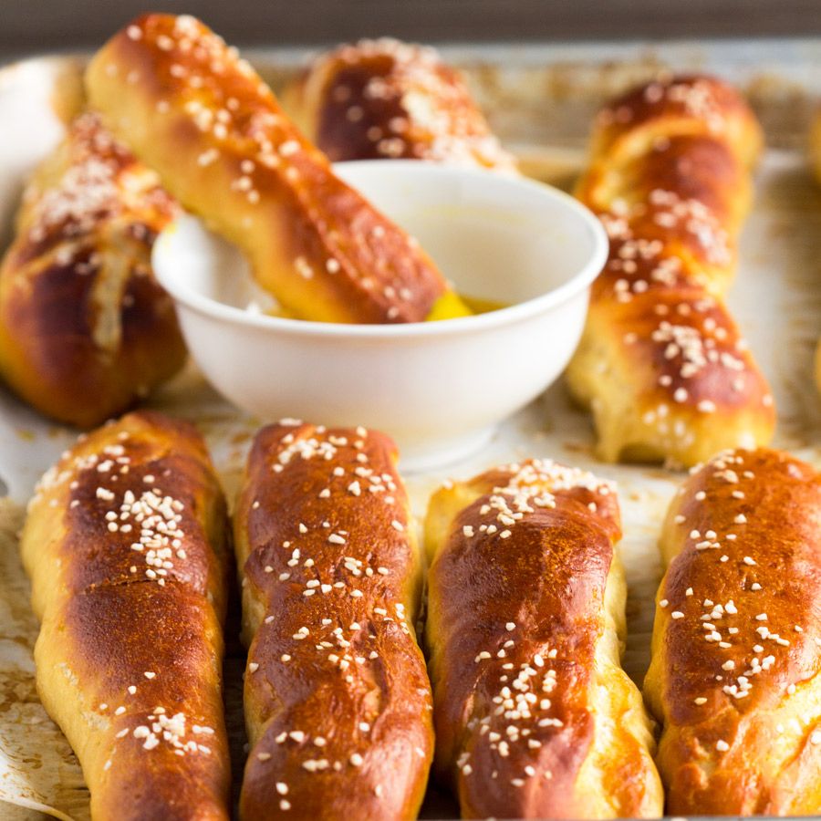 Bavarian Pretzel Sticks - 2.4 oz - 4 " Long - 72/Case