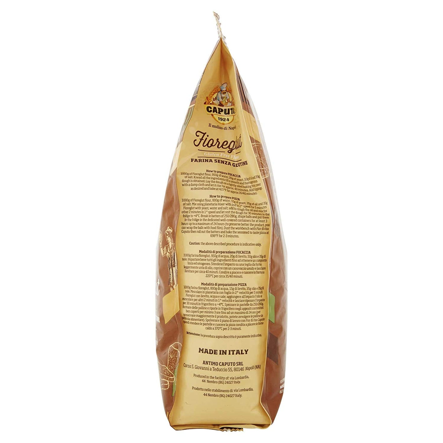 Antimo Caputo Gluten Free Pizza Flour - 2.2 lb - All Natural Multi Purpose Flour & Starch Blend for Baking Pizza, Bread, & Pasta