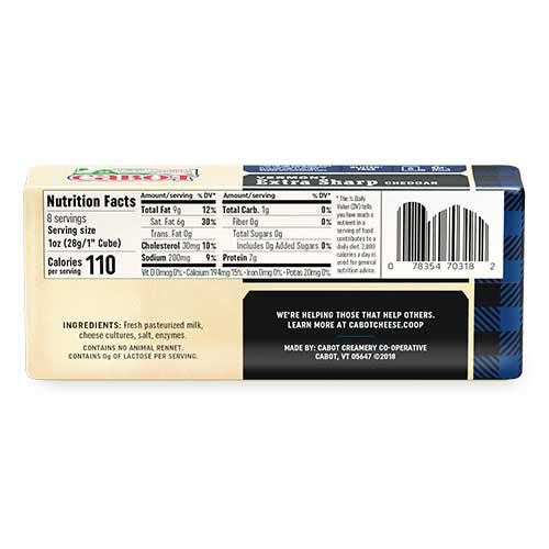 Cabot Bar Extra Sharp Cheddar, 8 oz