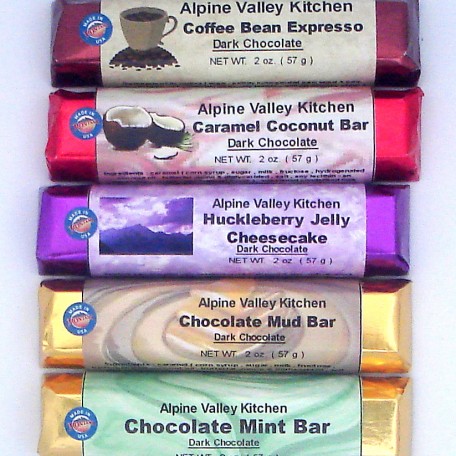 Milk / Dark Chocolate Candy Bars - 10 flavors available