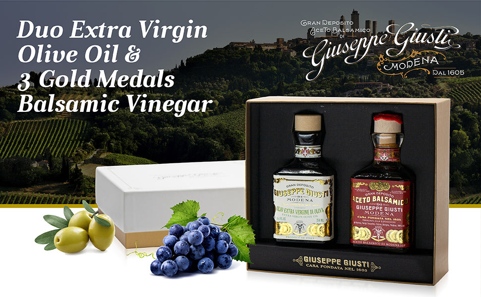 Giusti - Italian Balsamic Vinegar & EVOO set - 3 gold medal