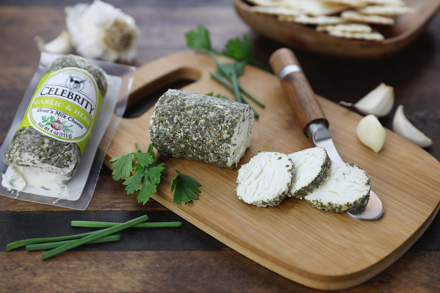 Celebrity Garlic and Herb Goat Cheese Log - 6/Case