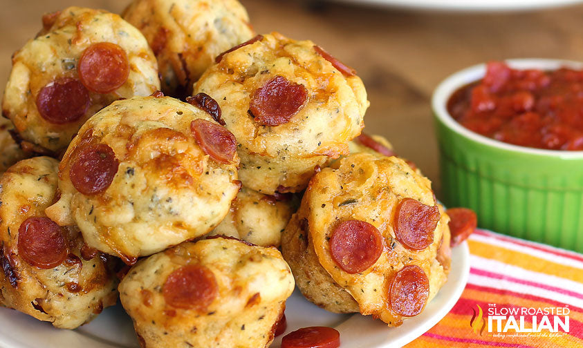 Cheesy Pepperoni Pizza Puff Balls