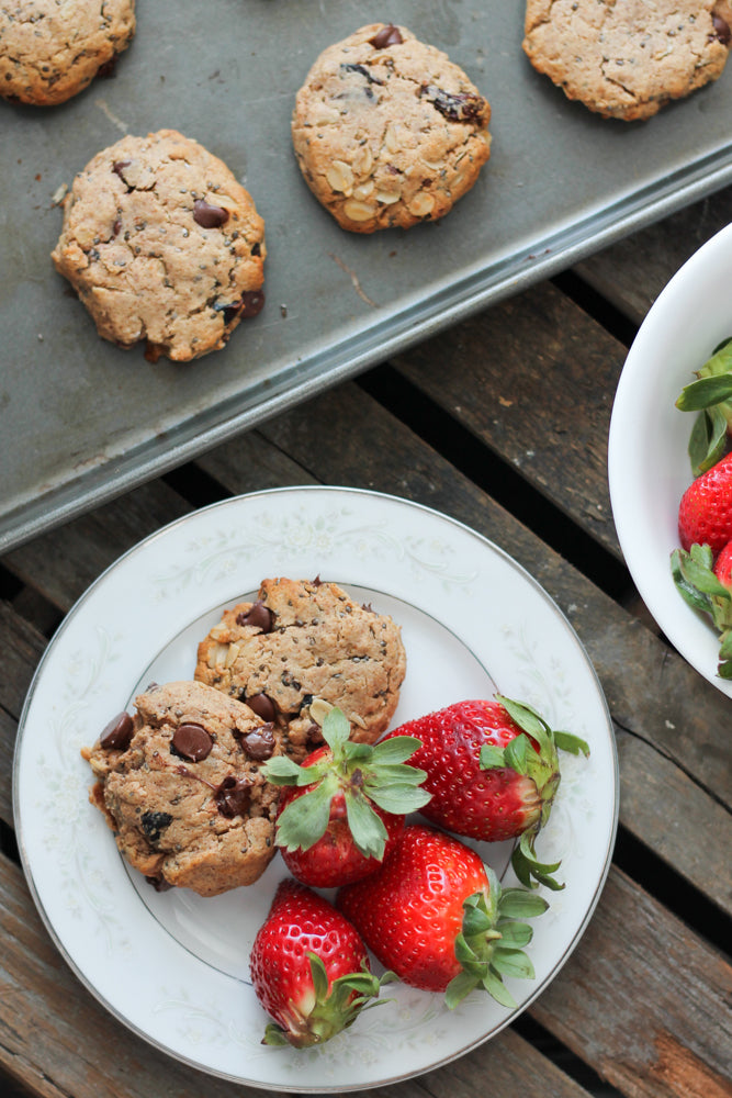 Chia Chocolate Chip Oatmeal Breakfast Cookies (GF) - 1 Dozen