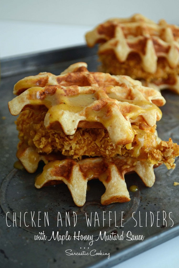 Chicken and Waffle Sliders with Maple Honey Mustard