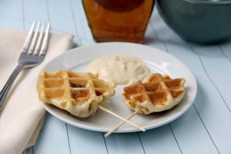 Crunchy Chicken Stuffed Waffles Pops & Maple Dijon Dip