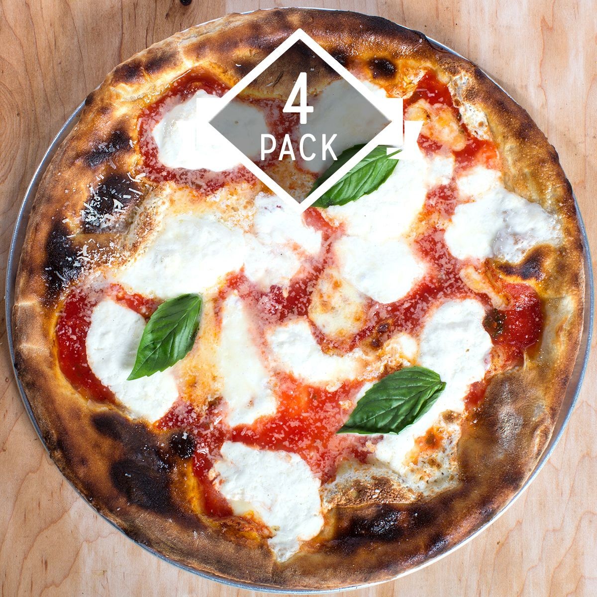 Coal Oven Margherita Pizza - 4 Pies