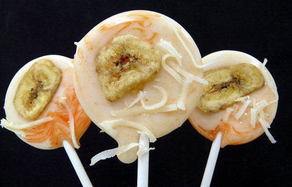 Coconut Mango Cheesecake Lollipops - Seven Included