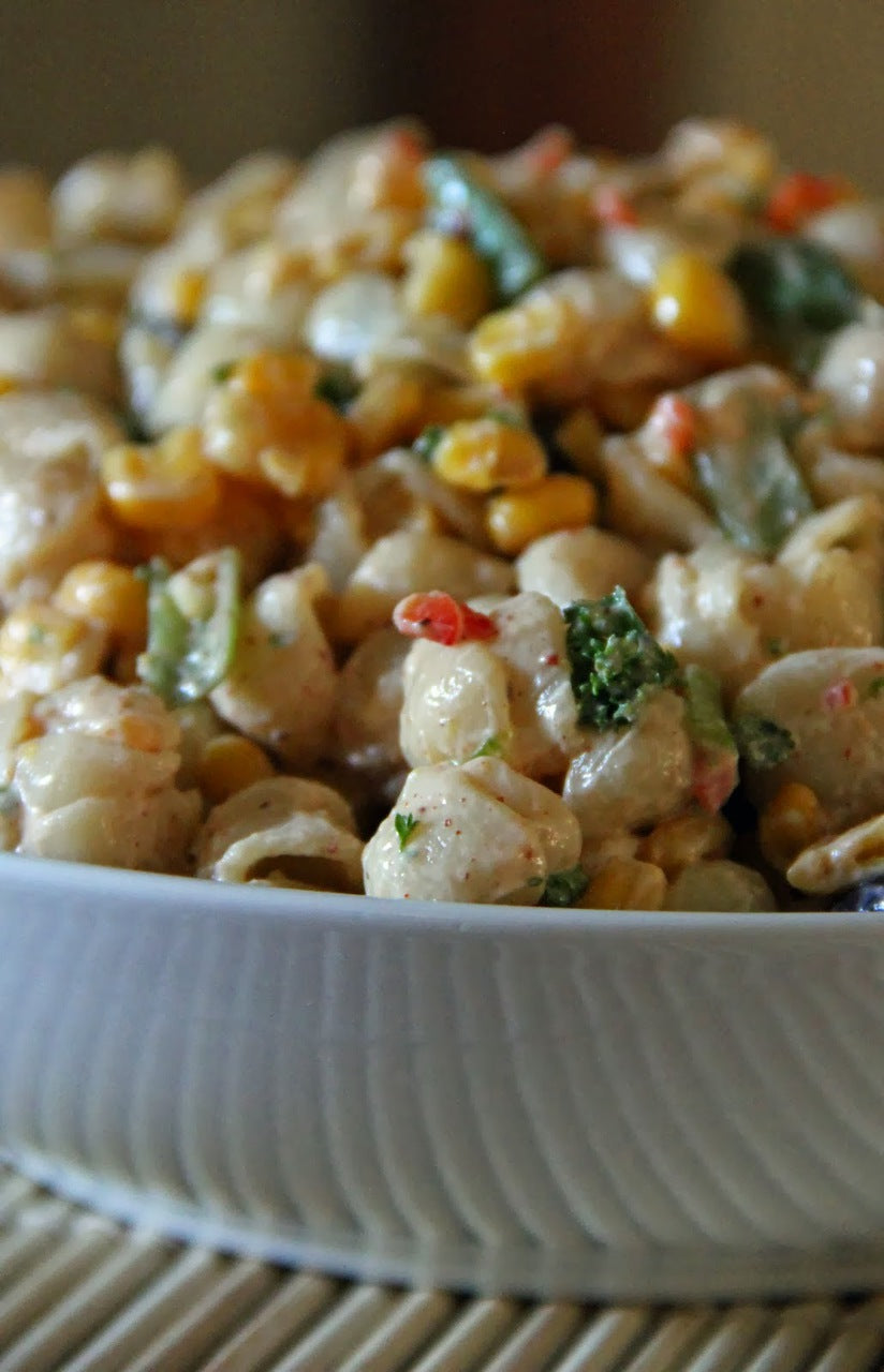 Spicy Southwest Pasta & Corn Salad With Chili Lime Dressing