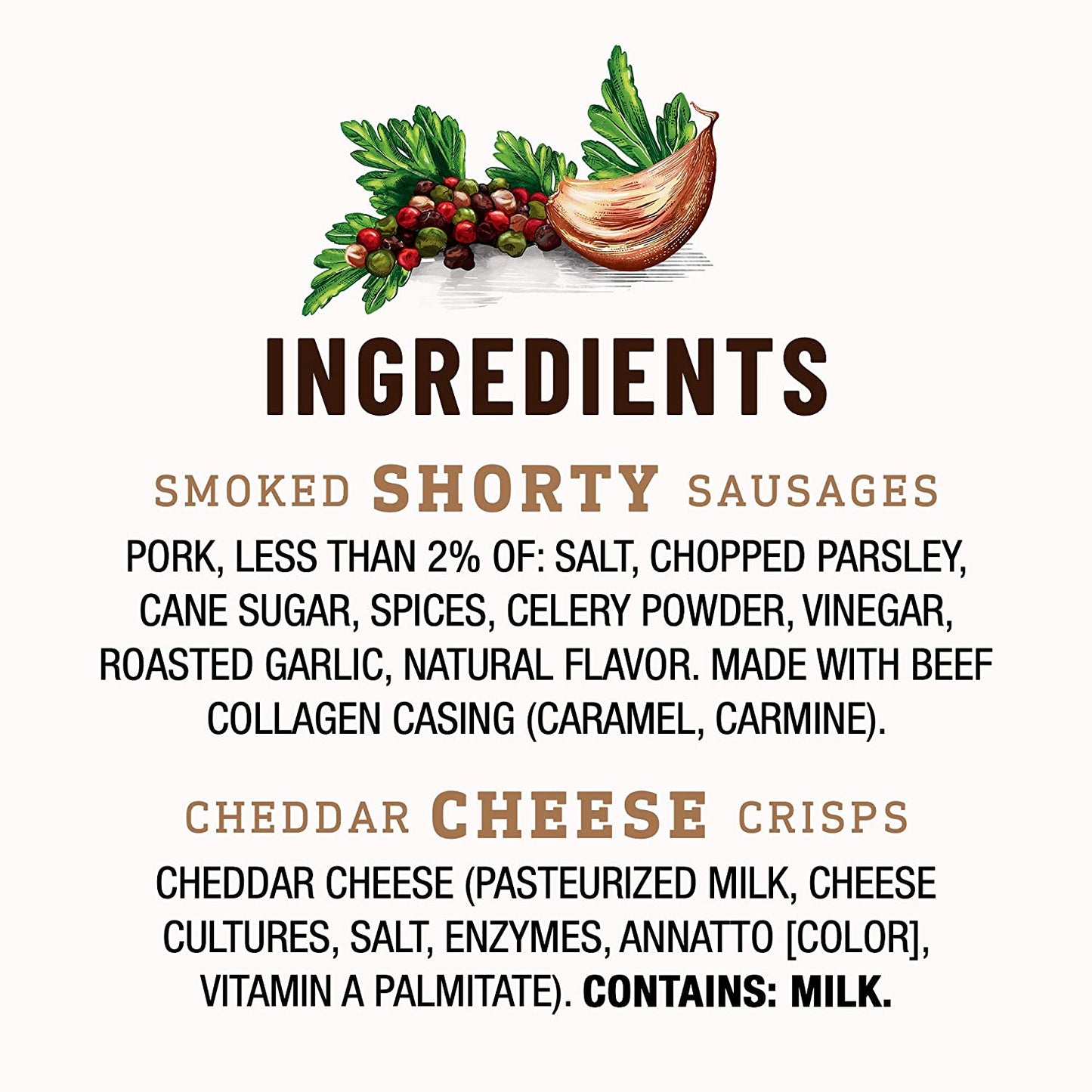 Duke's Shorty Smoked Sausages & Cheese Crisps, Original Recipe & Cheddar, 1 Ounce, 12 Count