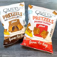 Quinn Snacks Peanut Butter Filled Pretzels Variety Pack, 2 Flavors 6.5 Ounce Bags, 4 Count
