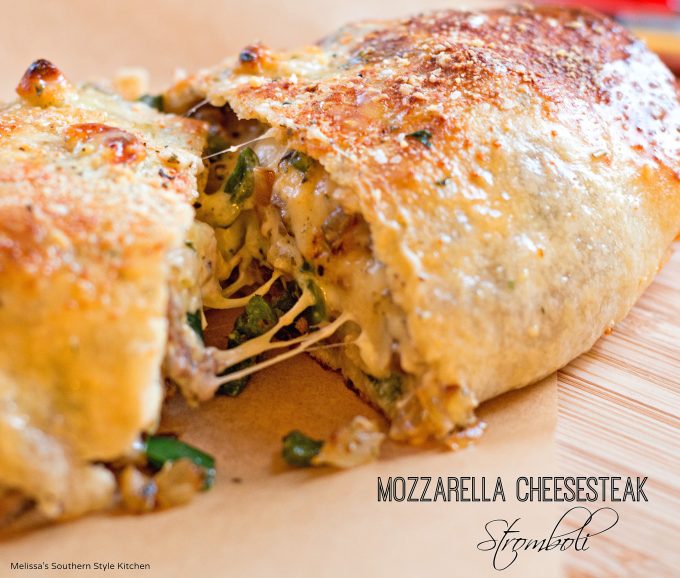 MOZZARELLA CHEESESTEAK STROMBOLI
