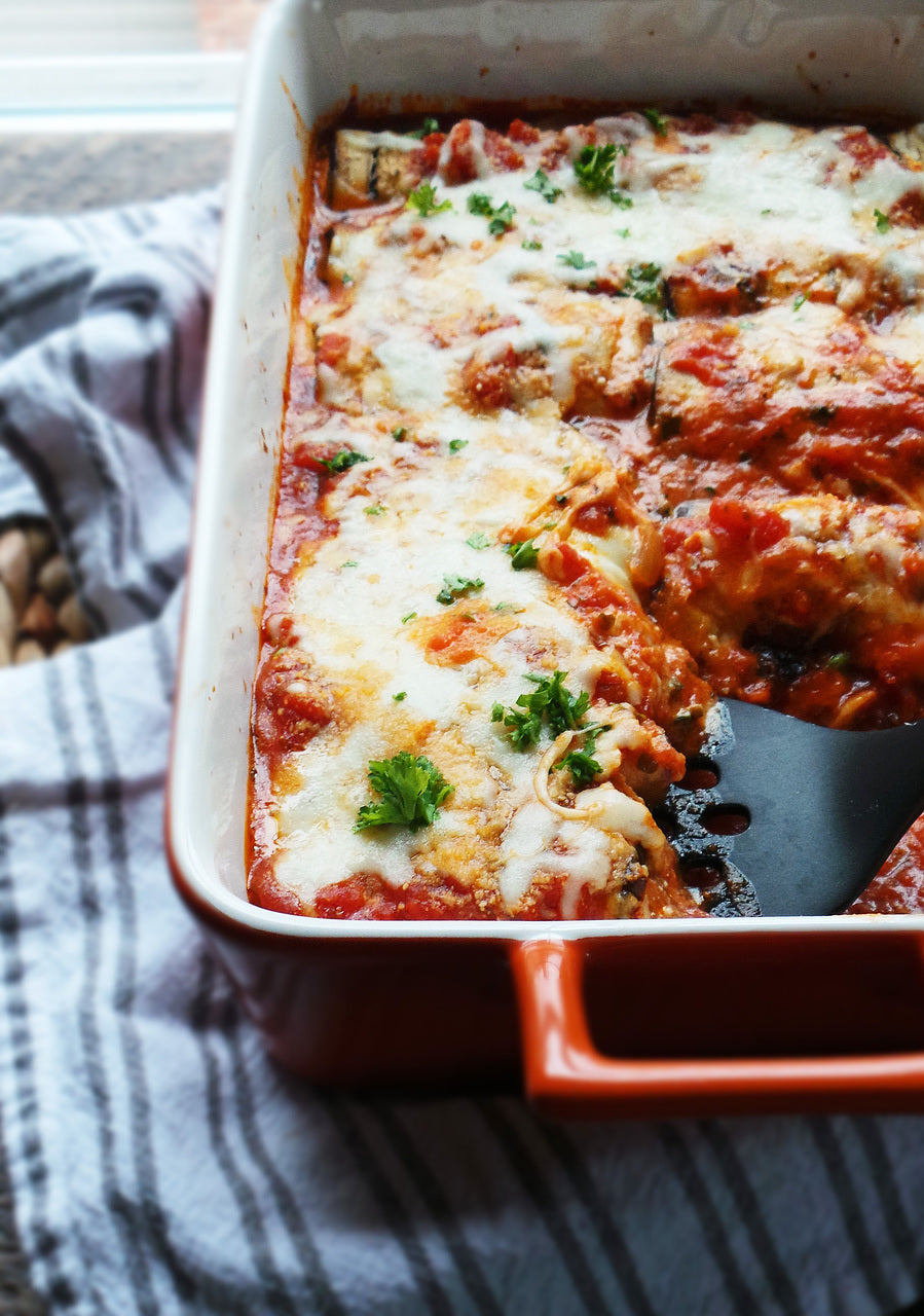 Spinach & Ricotta Eggplant Rollatini