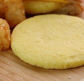 Fully Cooked 3.5" Round Scrambled Egg Patties - 11.25 lb Case