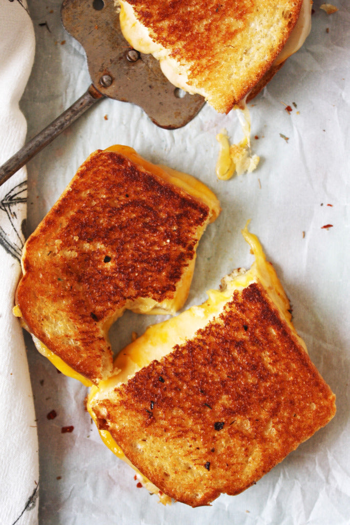 Fancy Grilled Cheese w/ Red Pepper Flakes