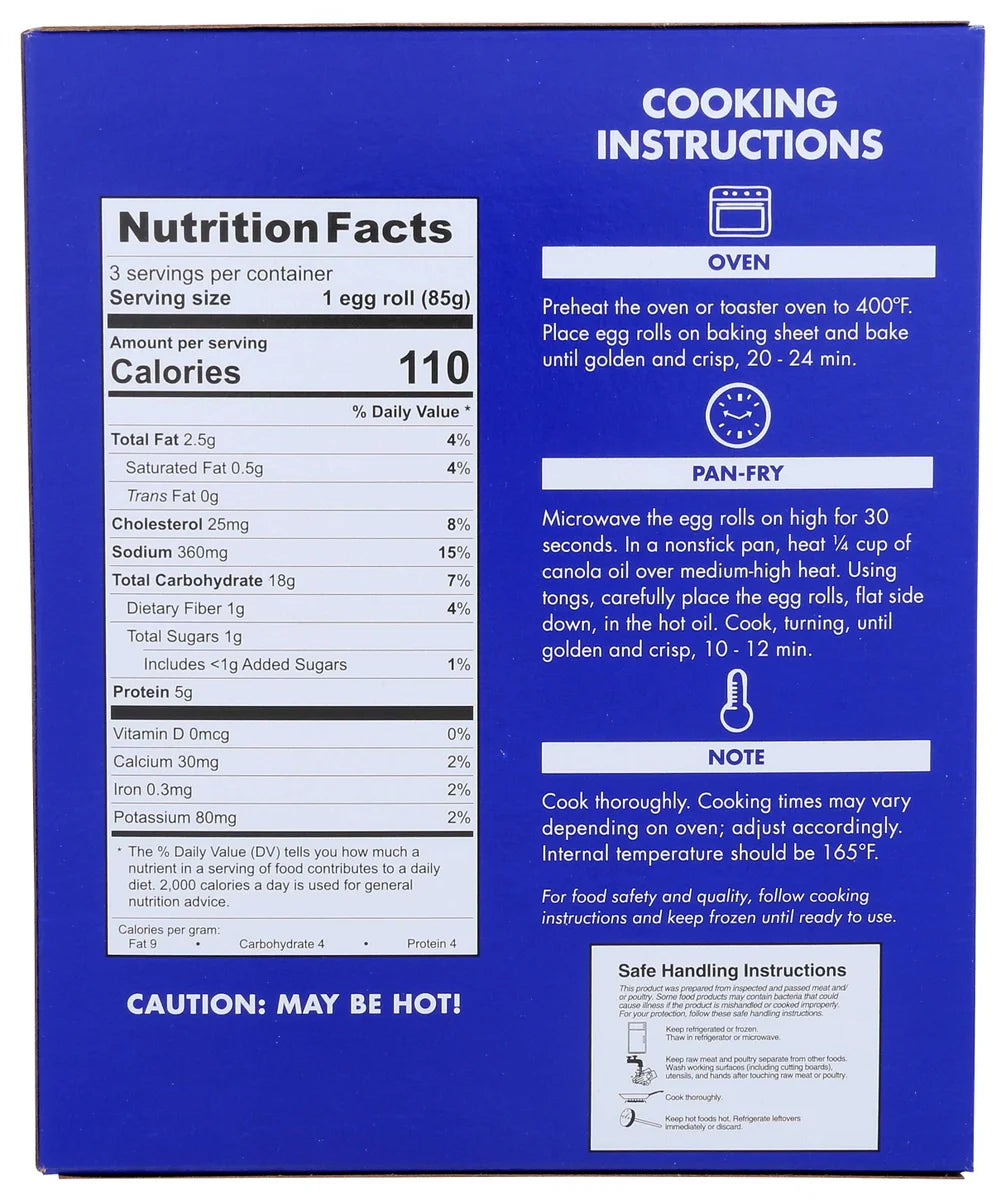Feel Good Foods Chicken Egg Rolls - 9 oz - 9/Case