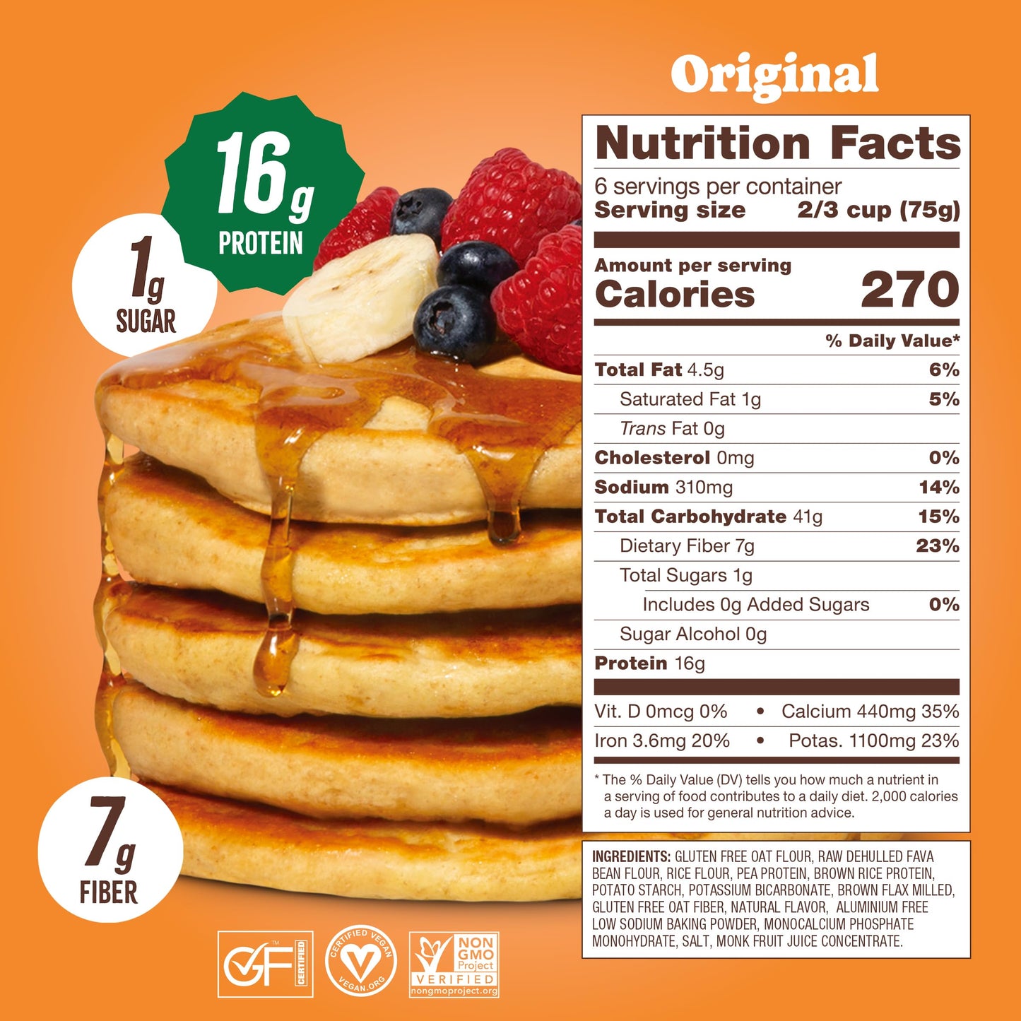 Flourish Plant-Based Protein Pancake and Waffle Mix - Gluten-Free, All-Natural Superfood, High Protein, Fiber
