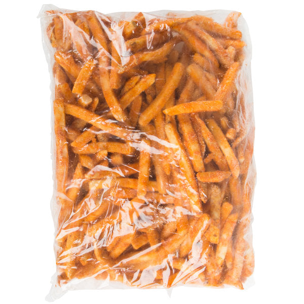 Spicy Straight Cut French Fries 4.5 lb. - 6/Case