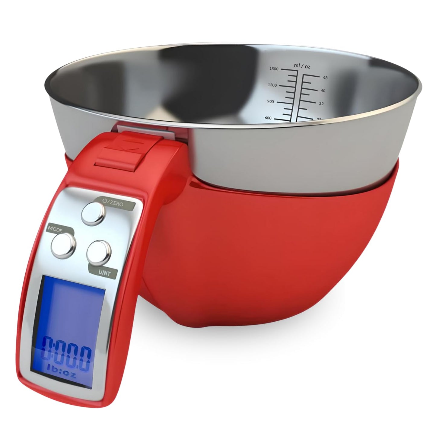Fradel Digital Kitchen Food Scale with Bowl Removable & Measuring Cup - Stainless Steel, Backlight - 11 lb Capacity - Great Gifts for Cooks!