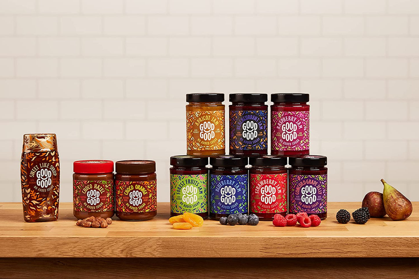 Organic No Sugar Added Blueberry, Raspberry, Strawberry, and Apricot Jam - 4 pack