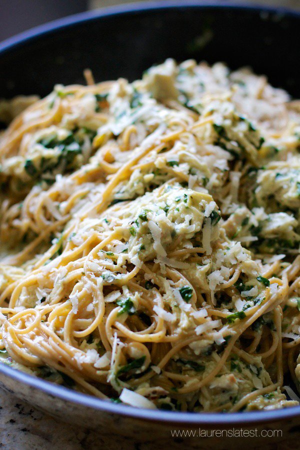 Garlic Chicken & Kale Spaghetti