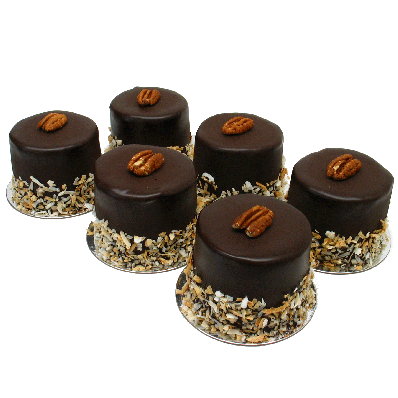 German Chocolate Mini Cakes - Six Included
