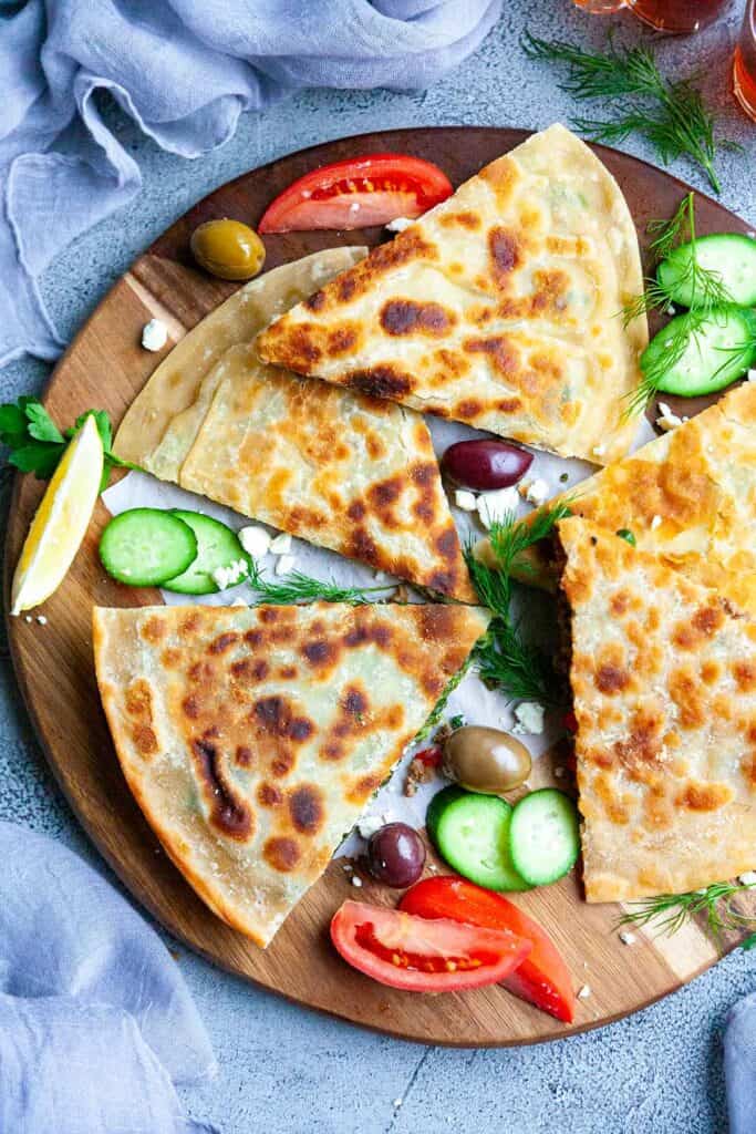 Feta White Cheese Turkish Stuffed Flatbread