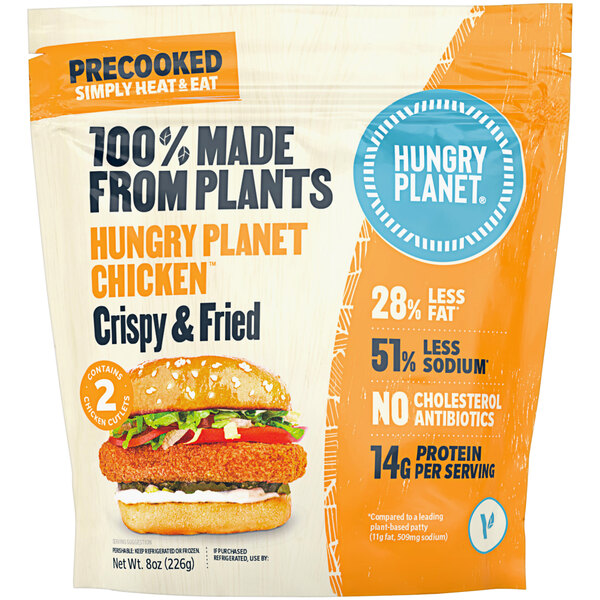 Hungry Planet 4 oz. Plant Based Vegan Crispy Fried Chicken Patty - 24/Case