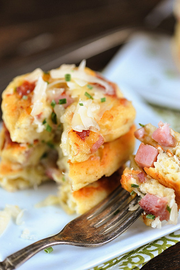 HAM AND CHEESE POTATO CAKES