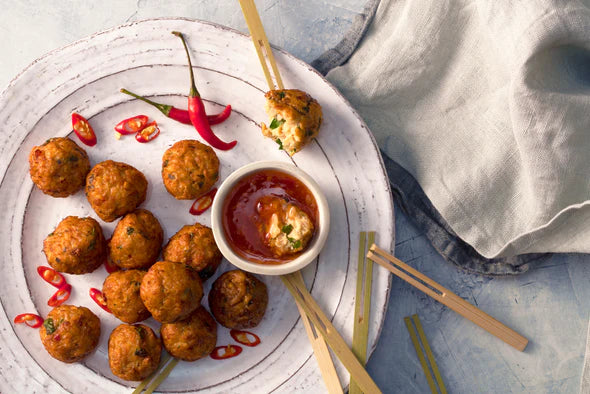 Hungry Planet 8 oz. Plant-Based Vegan Thai Pork Meatballs - 12/Case