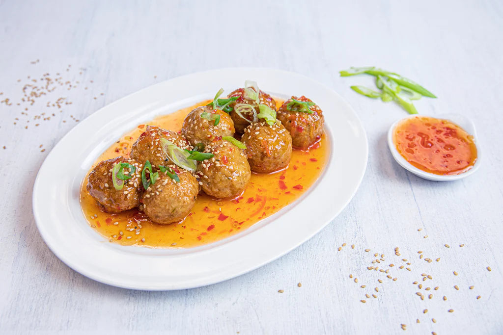 Hungry Planet 8 oz. Plant-Based Vegan Thai Pork Meatballs - 12/Case