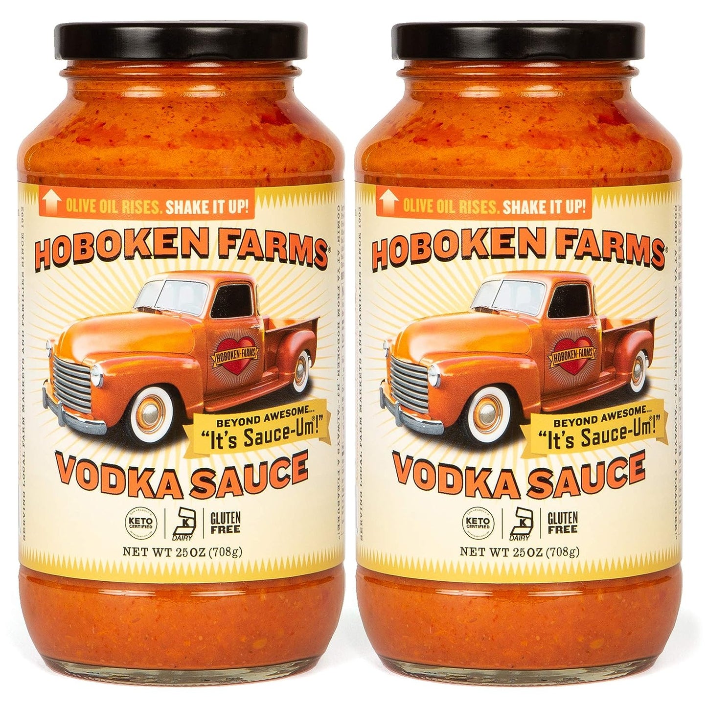 Hoboken Farms Keto Gluten Free Vodka Gourmet Pasta Sauce - 2 Pack