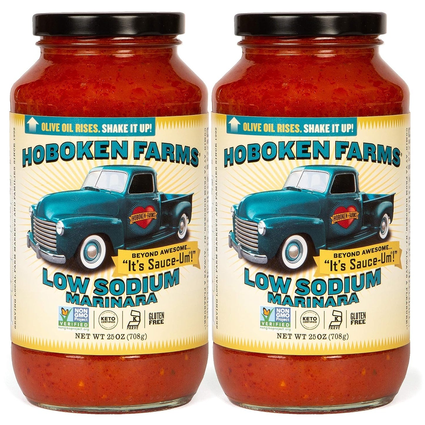 Hoboken Farms Low Sodium Keto Paleo Marinara Gourmet Pasta Sauce - 2 Pack